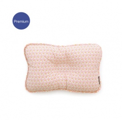 韩国正品borny 婴儿儿童中型Premium纯棉护颈防偏头枕头 伊利贝贝 粉