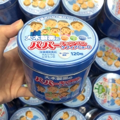 【自营】日本大木维生素D儿童宝宝乳酸菌咀嚼酸奶味钙片VD补钙120粒蓝罐